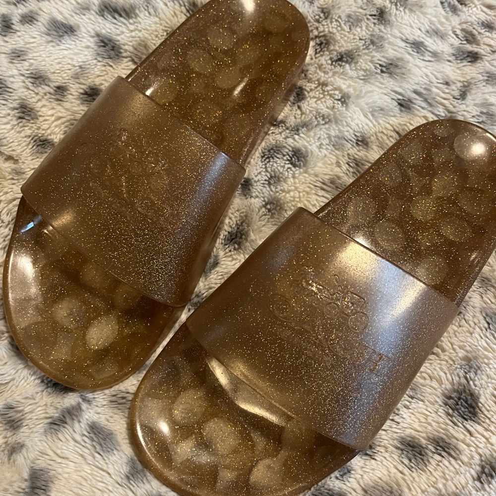 Coach Sparkling Brown Slides